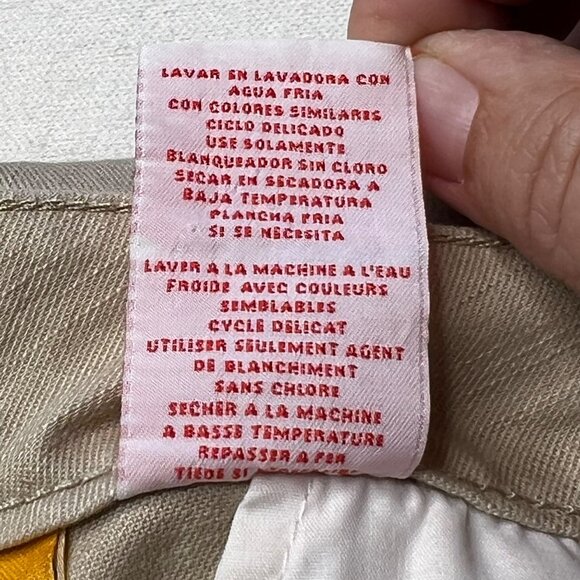 Ruby Rd Wide Leg Denim Chino Sand Beige Pants 8 (33x31) NWT - Picture 14 of 16